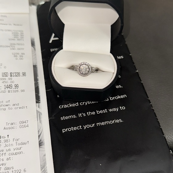 Size 7 10K WHITE GOLD 1 CTTW DIAMOND ENGAGEMENT RING - Picture 4 of 4